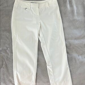 White House Black Market Cropped White Pants
